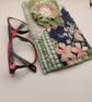 Hand-stitched Eyeglasses Case - Floral Patchwork Design