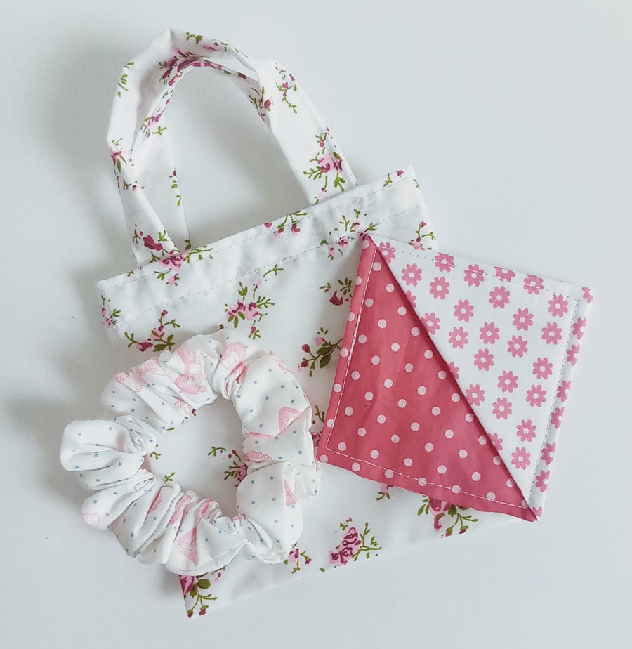 Beautiful Bundle Gift set,  gift bag, scrunchie, bookmark, gift, friend teacher