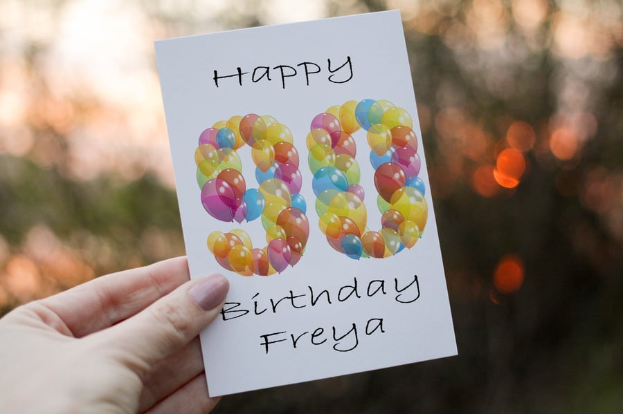 90th Birthday Card, Card for 90th Birthday, Birthday Card, Friend Birthday Card