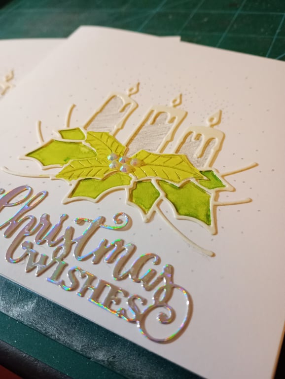 Pack of 5 candle Christmas cards 