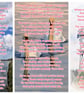 Pack of 3 Norfolk Broads Poem Card A5 Windmill Boat & Swans 