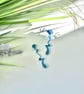 Blue Acrylic Squiggle Anstract Earrings - Image 2