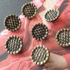 15mm 24L Antique Brass weave effect buttons