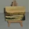 miniature art aceo watercolour landscape painting ( ref F410.M7 )