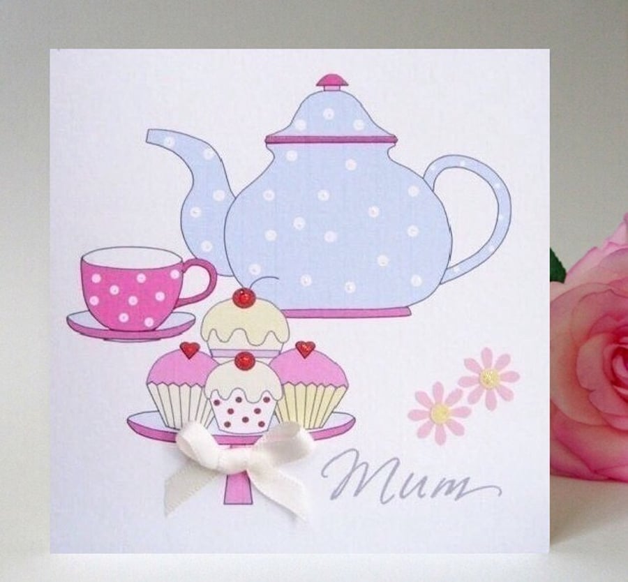 Mother's Day, Mum Card - Afternoon Tea