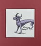 'Feels Familiar' (Set 2 - Lilac)  ceramic coaster or decorative tile set. - Image 4