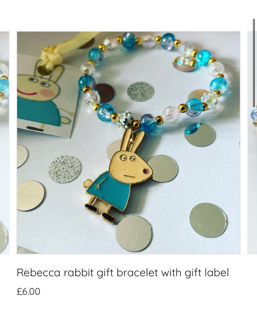 Rabbit charm bracelet toddler gift gift for toddler