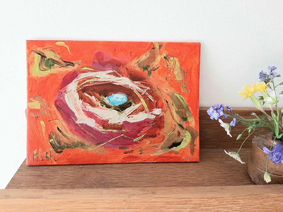 Abstract nest small painting 