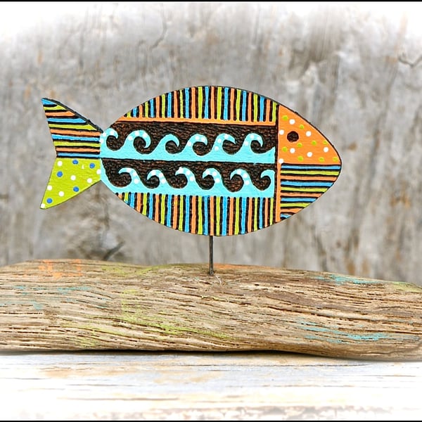 Wooden Fish Sculpture