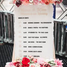 Personalised Wedding Order of Events Sign – Acrylic Schedule Board
