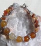 Orange Carnelian Agate Gemstone Chakra Bracelet "Citrus Burst" - Image 3