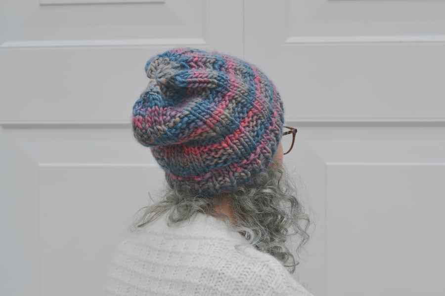 Ribbed Super Chunky Soft Slouchy hat