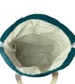 Extra Large drawstring knitting bag with dog print, multi pockets project bag - Image 2