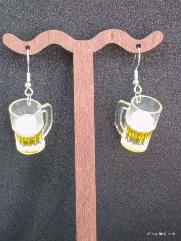 Beer Tankard earrings 