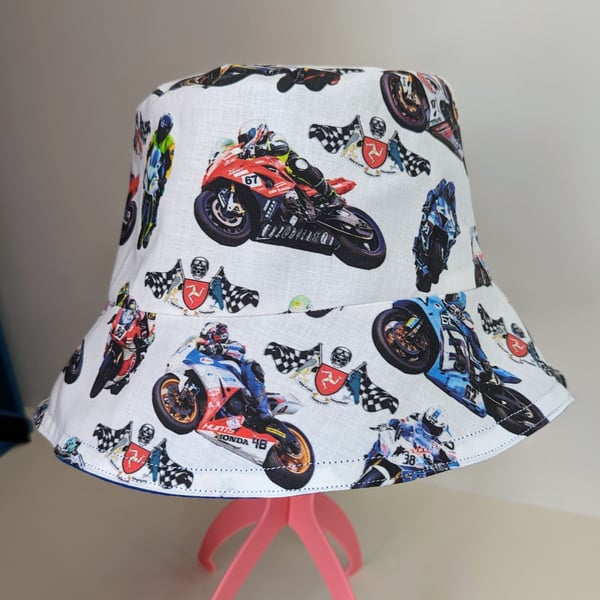 Sports Motorbike design Bucket Hat