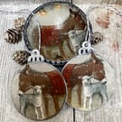 Little Donkey & Lamb Trinket Dish Plus Matching Christmas Bauble Ornament