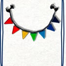 Transparent Glass Bunting - 'Rainbow'