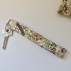 Key ring keyring wrist strap fob in William Morris fabric 