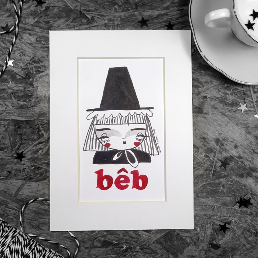 Welsh Lady Original sketch- Bêb