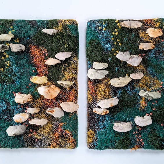 Woodland Walks inspired Textile Art 