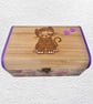 Cat Decorated Wooden Trinket Keepsake Box 25cm