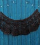 Natural undyed black Jacob wool crochet wrap - design SB188 - Image 7