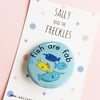 fish are fab - fab four - 38mm pin badge 