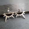 SECONDS SUNDAY SALE Asymmetric Star Earrings handmade in sterling silver