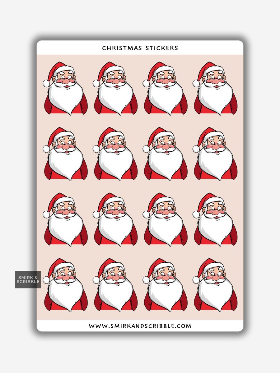 Funny Vinyl Sticker Sheet For Adults - Santa Claus
