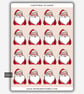 Funny Vinyl Sticker Sheet For Adults - Santa Claus