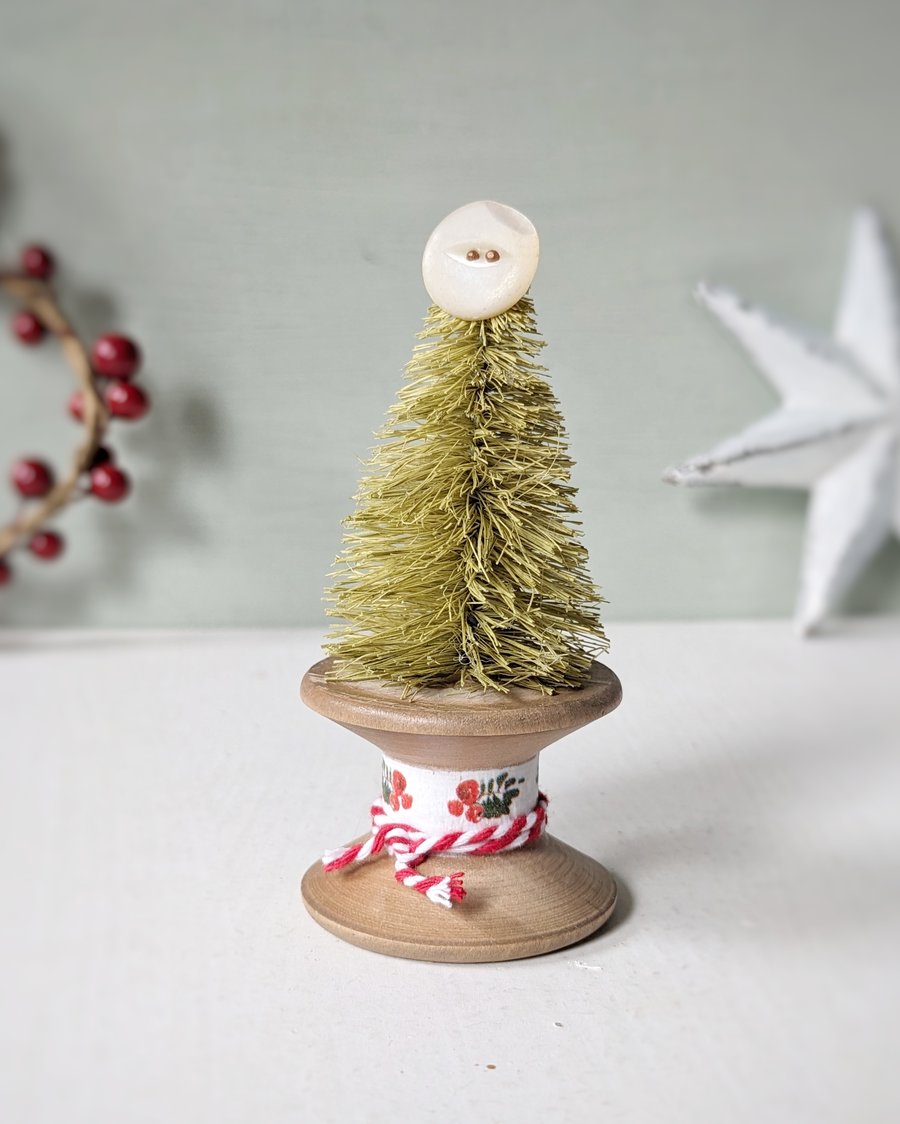 Vintage Bobbin Christmas Tree Decoration
