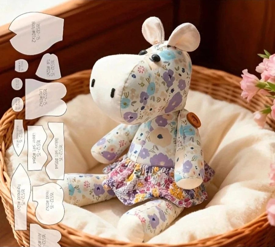 Hippo Acrylic Sewing Templates 15"