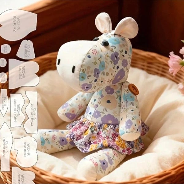 Hippo Acrylic Sewing Templates 13"