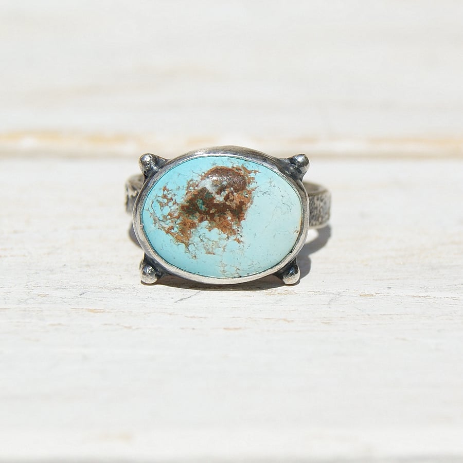 Turquoise Rustic Ring