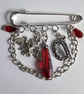 Bat & Fangs Kilt Pin Brooch - Image 1