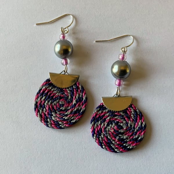 Satin Spiral Cord Earrings