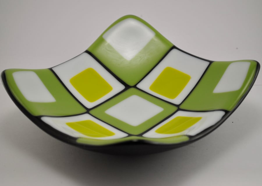 Geometric Glass Dish