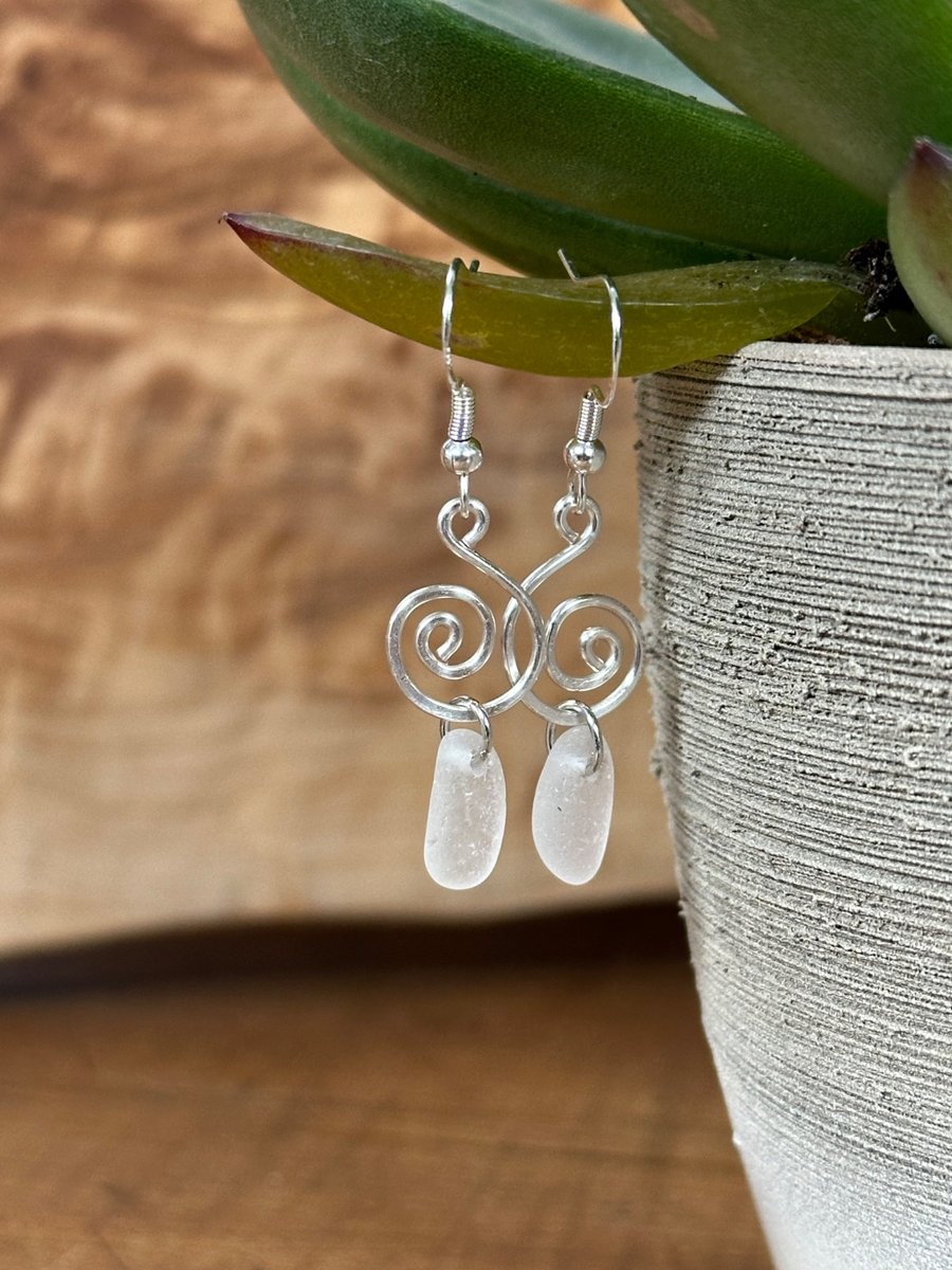 Handmade seaglass earrings 