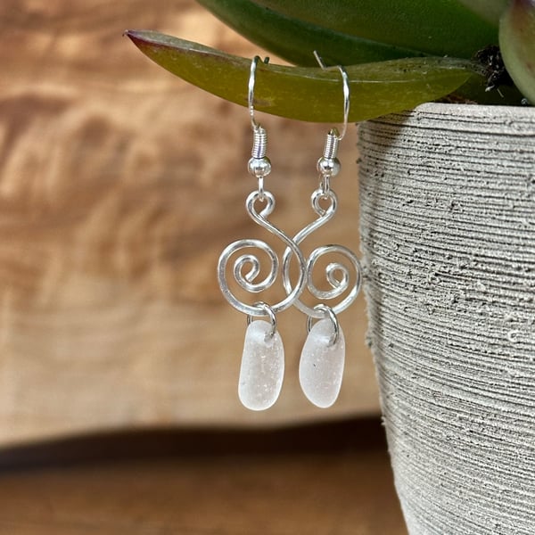 Handmade seaglass earrings 