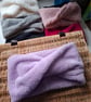 Lilac Fluffy Fleece Cosy Twist Snood   Neckwarmer