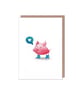Cute Pig in Wellingtons Valentines Anniversary Birthday Card