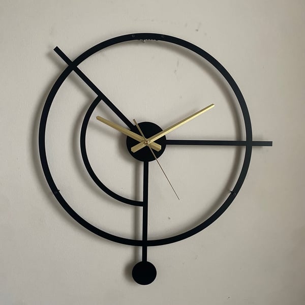 Handmade Metal Wall Clock Skeleton Clock minimalistic clock Chime Home Decor Wal