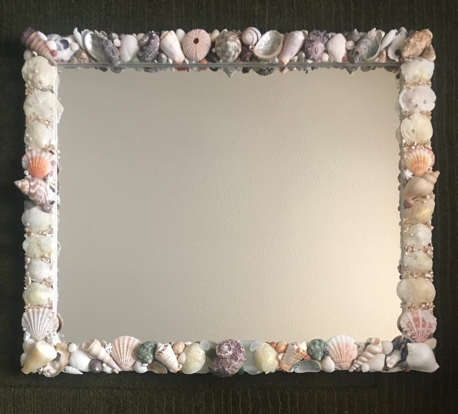 Pink Sand Shell Mirror SOLD