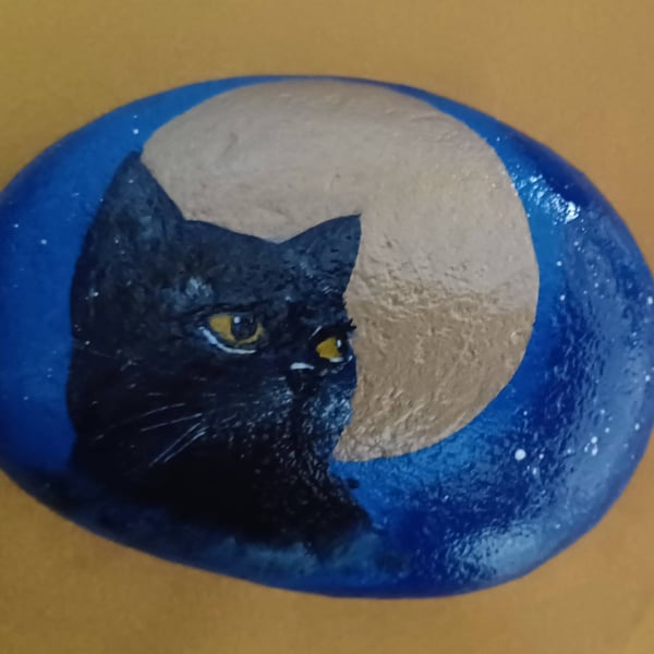 Hand Painted Cat Garden Stones