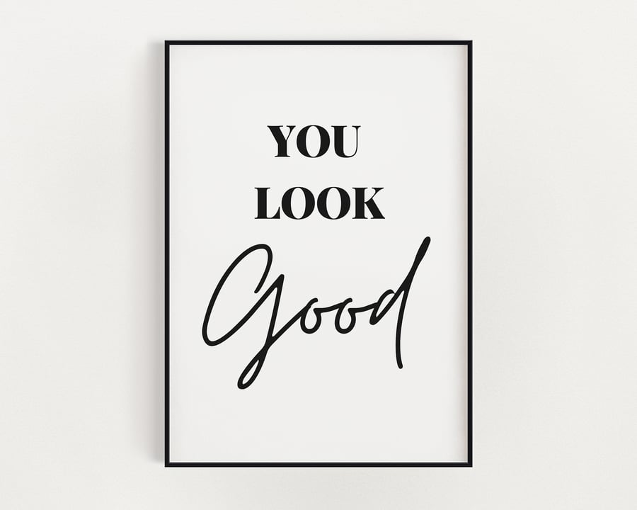 BATHROOM WALL ART, You Look Good, Bathroom Sign... Folksy