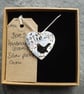 Handmade Ceramic Bore Da Blackbird heart pendant - Image 5