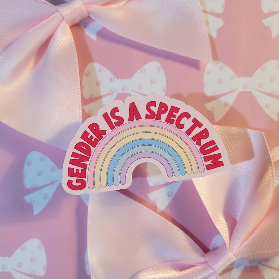 Trans Rights Sticker - Gender is a Spectrum
