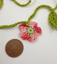 Crochet Flowers Garland in Pinks, Peach and Coral - Image 3