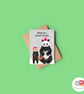 Panda And Red Panda Christmas Card, A6 Christmas Card, 