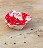 Small Patchwork Basket with Festive Fabric - Image 3